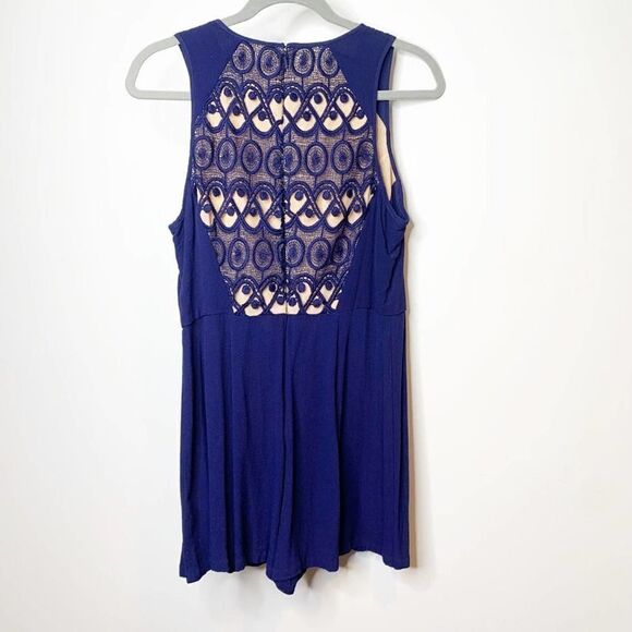 Blessed Are The Meek Blue Sleeveless Round Neck One Piece Romper Size Medium - Picture 2 of 8